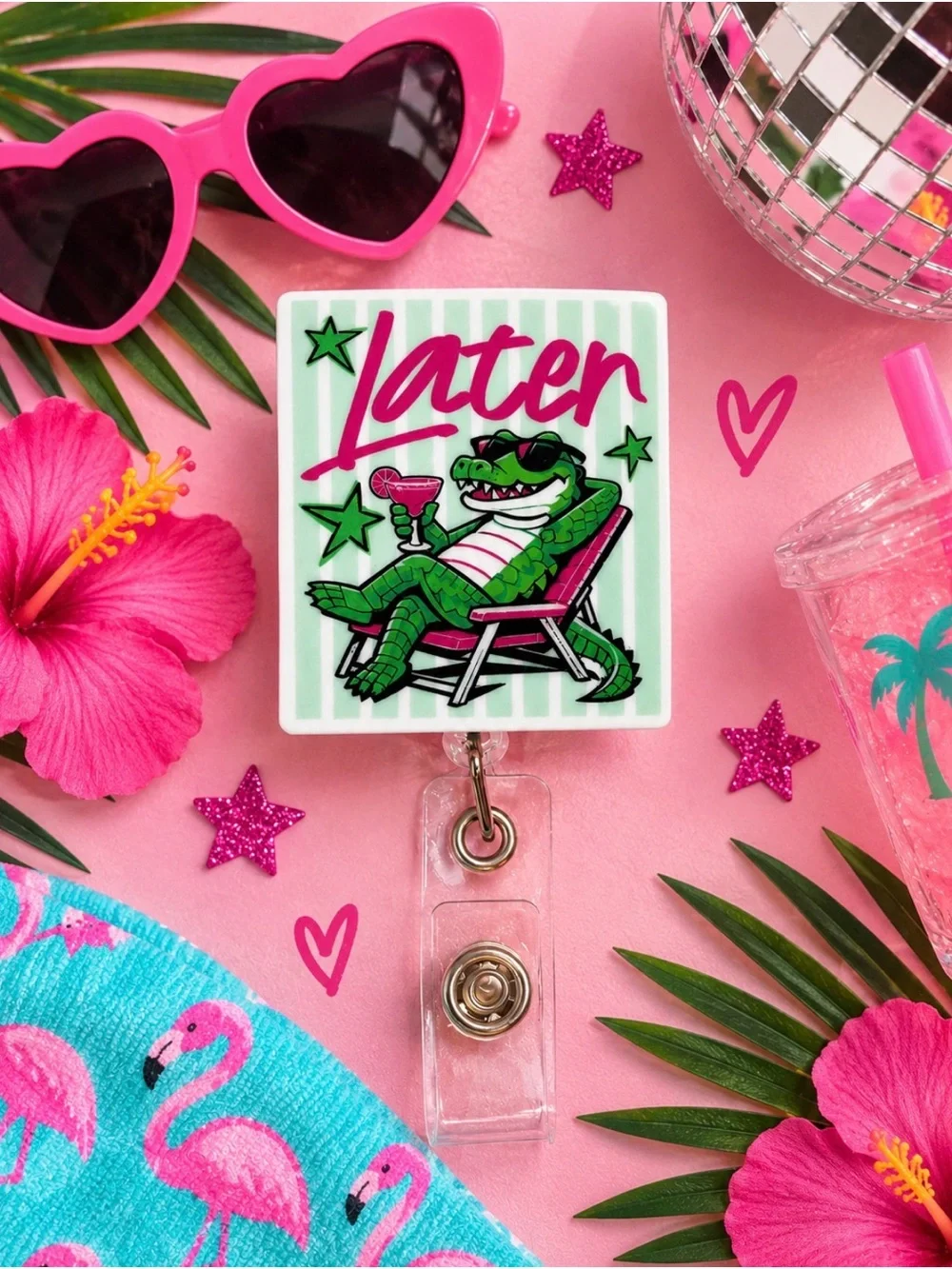 Later Alligator Badge Reel